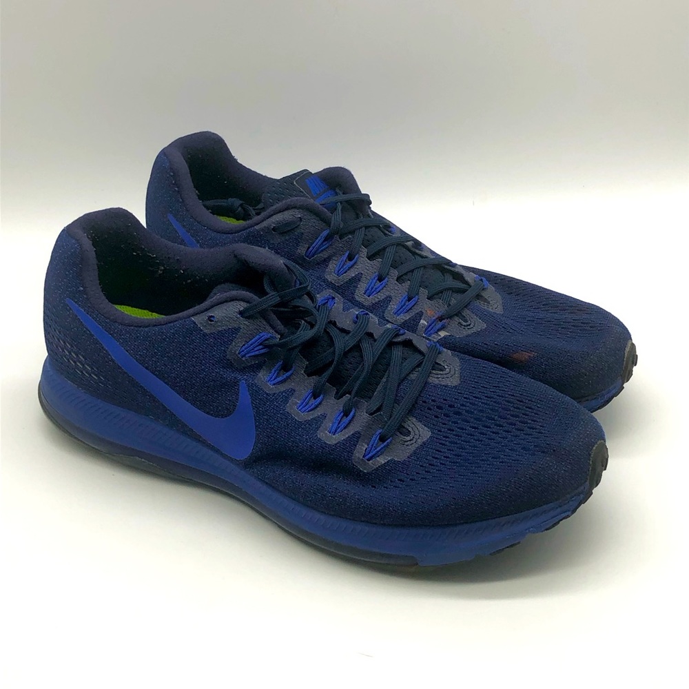 Nike Zoom All Out Flyknit Shoes Men's 12.5 Blue Lace Up Sneakers